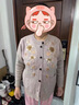 俞兆林（YUZHAOLIN）中老年女裝秋裝毛衣外套媽媽裝開衫老太太加厚保暖奶奶洋氣上衣服 FN964582928 駝色【單件上衣】 XL 建議80-100斤 曬單實拍圖