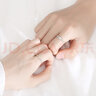 曼禾（MANHE）S925銀戒指情侶對戒一對求婚鉆戒開(kāi)口女款男士女生尾戒情人節禮物 曬單實(shí)拍圖