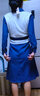 可茵（Keyin） 連衣裙女裝2025年新款秋季套裝女小香風(fēng)職業(yè)中長(cháng)款假兩件裙子女 藍色 L 曬單實(shí)拍圖
