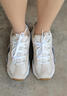 斯凱奇（SKECHERS）官方艦店女鞋 秋季復古老爹鞋厚底熊貓鞋女士鞋子休閑鞋運動(dòng)鞋 NTGD/三代熊貓鞋/自然色/金色 36 曬單實(shí)拍圖