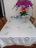 啼秀餐桌布藝田園歐式棉麻手工絲帶繡花小清新現代簡(jiǎn)約臺布茶幾長(cháng)方形 絲帶繡大蜂巢清新菊 140*200cm 曬單實(shí)拍圖