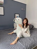 RETURN LOVE泰國乳膠考拉長(cháng)條睡眠抱枕男生款女生睡覺(jué)夾腿男朋友抱枕床上靠枕 憨憨考拉（天然乳膠枕芯）小號 A類(lèi)嬰兒棉枕套【可拆洗】 曬單實(shí)拍圖