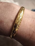 千影黃金手鐲9999足金女款光面純金鐲子素圈真金首飾送媽媽禮物按克重 重約18.42-18.6g(含工費35) 曬單實(shí)拍圖