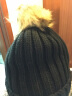 帽子女冬季韩版毛线帽仿貉子毛球冬天加绒加厚保暖学生护耳套头针织帽冬帽可爱 黑色 通码 实拍图