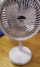 素樂(lè )質(zhì)造桌面小風(fēng)扇可充電辦公室宿舍學(xué)生桌上床上用usb小型家用搖頭小電風(fēng)扇電池桌面靜音大風(fēng)力電扇 落櫻粉【12小時(shí)續航丨自動(dòng)搖頭丨三檔風(fēng)力】 曬單實(shí)拍圖