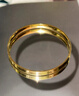 中國(guó)黃金（CHINA GOLD）黃金手鐲女款足金鉆紋手鐲手飾七夕情人節(jié)生日禮物送女友老婆媽媽 鉆紋黃金手鐲》圈號(hào)56 5g 曬單實(shí)拍圖