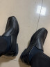 金利来男鞋商务休闲皮鞋男士套脚鹿皮超软一脚蹬 黑色鹿皮 40（比国码大一码） 实拍图