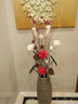 榮弘發(fā)客廳干花裝飾陶瓷干樹(shù)枝高枝落地插花葉脈花玄關(guān)家居花瓶擺件花束 滿天星孔雀毛紅卡荷花含瓶 干樹(shù)枝 曬單實(shí)拍圖