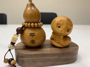 春生秋收創(chuàng)意高級(jí)感辦公室桌面擺件木雕十二生肖文玩葫蘆擺件桌面飾品 生肖龍-擺件+葫蘆+胡桃木底座 曬單實(shí)拍圖