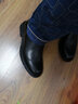 紅蜻蜓男鞋冬季皮靴頭層牛皮商務(wù)高幫馬丁靴短靴加絨保暖棉鞋皮鞋子男 黑色 43 曬單實(shí)拍圖