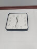 康巴丝（compas）12英寸3D立体字方形静音石英挂钟客厅时尚创意挂表卧室简约 3233黑白色 实拍图