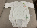 幻曦小益撕新生婴儿衣服宝宝哈衣爬服秋冬连体睡衣有机全棉包屁衣 芝芝绿（包屁衣）适合15-30° 80cm 实拍图