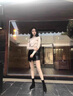 珂卡芙（KEKAFU）加絨加厚短靴女春季新款保暖棉靴女粗跟靴子女短筒女靴切爾西靴女 黑色 加絨 跟高5CM 38 曬單實拍圖