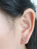 蒂卡世琦999星星純銀耳釘女養(yǎng)耳洞耳環(huán)螺絲擰扣耳骨釘2025新款耳飾 閃鋯星星耳釘 曬單實(shí)拍圖