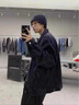 WHIM NASA夾克男士春秋季翻領(lǐng)牛仔外套寬松型男女同款百搭休閑日常潮流舒適 黑色 XL 曬單實(shí)拍圖