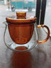 詩(shī)米樂(lè ) 茶壺玻璃泡茶壺 加厚耐熱玻璃泡茶器創(chuàng  )意彩色玻璃居家茶具 600ml 茶韻壺 曬單實(shí)拍圖