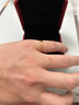 老廟黃金戒指素圈足金戒指光圈簡(jiǎn)潔大方金戒指生日七夕禮物 圈號12# 重約1g 曬單實(shí)拍圖