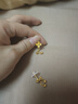 六福珠寶足金丁香花黃金耳墜耳飾送禮 計價 L07TBGE0016 2.39克(含工費184元) 配硅膠耳堵 曬單實拍圖