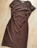 ONLY秋季通勤顯瘦開(kāi)叉短袖圓領(lǐng)短裙連衣裙女|124161020 E09 雨鼓棕色 S 曬單實(shí)拍圖
