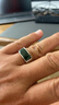 念玉珠寶新疆和田玉戒指925銀鑲嵌銀鑲玉戒指男女款戒指橋面活口天然碧玉戒指保色1年帶證書(shū) 曬單實(shí)拍圖