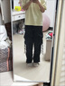 VEOX復(fù)古街頭休閑運動工裝褲女夏季褶皺降落傘褲顯瘦垂感闊腿長褲運動 黑色 常規(guī) S 曬單實拍圖