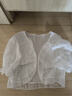 浪莎（LangSha）蕾絲披肩小外套女夏季薄款白色短袖開衫配吊帶裙外搭罩衫防曬上衣 白色 S 曬單實(shí)拍圖