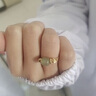 戚小米轉運珠戒指女戒指國潮開(kāi)口可調節玉色食指古風(fēng)甜美少女閨蜜禮物 曬單實(shí)拍圖