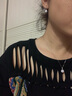 鑫萬福 女人花系列鉑金群鑲鉆石耳環(huán)耳墜顯鉆耳飾送女友耳釘生日禮物 PT950鉑金32分/對（9+24) 曬單實(shí)拍圖