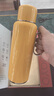 尚明保溫壺家用悶茶壺抗菌鈦銀離子智能溫顯水壺戶(hù)外辦公暖熱瓶益君壺 杏黃色800ml 曬單實(shí)拍圖