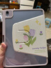 莫瑞（MOROCK）適用ipad保護套360°可旋轉蘋(píng)果平板帶筆槽防彎亞克力背板透明防摔air4/5硬殼 郁金香花叢 Air4/5(10.9英寸) 曬單實(shí)拍圖