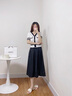 佰藍(lán)嬌兩件套裝女2025夏季新款時尚洋氣質(zhì)小香風(fēng)連衣裙半身裙子夏天 白色 M 曬單實(shí)拍圖