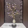 高檔葫蘆擺件紫水晶發(fā)財樹裝飾品客廳辦公玄關(guān)擺件工藝品開業(yè)禮品 紫氣東來【福祿 玉石款】小號 曬單實拍圖