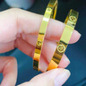 夢飾記米字黃金手鐲999足金光面十字手環(huán)金包銀鐲子送女友老婆生日禮物 米字光板手鐲-約24克-金重1.32g 54圈口 曬單實拍圖
