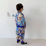 RB KIDS童裝男童套裝2024冬季新款寶寶印花帥氣兒童休閑兩件套 男童套裝藍(lán)色 100cm (建議身高90-100cm) 曬單實拍圖