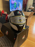 AGV SPORT MODULAR 雙鏡片碳纖維揭面盔摩托車(chē)賽車(chē)四季運動(dòng)騎行頭盔 WHITE-白色 L碼(適合59-60cm的頭圍) 曬單實(shí)拍圖