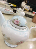 青麥 歐式陶瓷帶碟咖啡杯咖啡壺套裝家用陶瓷紅茶杯泡茶壺英式花茶壺下午茶茶具精美套裝配勺女士禮品 金箔茶壺 曬單實(shí)拍圖