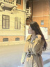 MeetMetro瑪依爾卡其風(fēng)衣女中長(cháng)款2025秋新款薄款過(guò)膝流行外套大衣 卡其 【現貨閃電發(fā)】 XL 曬單實(shí)拍圖