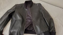 杜森·克莱恩绵羊皮休闲单穿修身男士真皮皮衣棒球服学生装青年上班工装外套 黑色 XL 实拍图