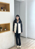 波司登（BOSIDENG）【反季】沖鋒衣鵝絨羽絨服女款90絨三合一防風(fēng)防雨透氣顯瘦外套 云溪白 黑色864C XS 155/80A 曬單實(shí)拍圖