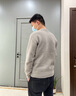 皮爾卡丹（pierre cardin）一體絨高端圓領(lǐng)毛衣男士加厚加絨保暖上衣雪尼爾針織衫套頭打底衫 713淺灰色 XL 曬單實(shí)拍圖