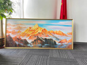 貝伊樂(lè )現代輕奢手繪油畫(huà)金山銀山壁畫(huà)美式風(fēng)景沙發(fā)背景墻掛畫(huà)客廳裝飾畫(huà)餐廳書(shū)房臥室床頭裝飾畫(huà) 卓林雅黑框 180*80 曬單實(shí)拍圖