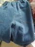 樂(lè )芭鼠童裝寶寶棉褲男女童冬裝兒童褲子外穿夾棉加厚嬰兒幼童加絨保暖開(kāi)檔長(cháng)褲休閑運動(dòng)小童牛仔褲 牛仔色（加絨加厚） 130碼建議6-7歲 (身高120-130cm ) 曬單實(shí)拍圖