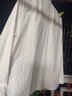 暖喬（Nuanqiao） 全棉襯衫女長(cháng)袖春秋刺繡純棉白打底襯衣百搭學(xué)生 白色圓角領(lǐng) XXL（130-140斤） 曬單實(shí)拍圖