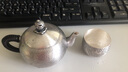 鑄榮堂銀 茶壺手工999足銀手工一張打西施壺銀壺茶具防燙隔熱茶具泡茶壺 錘紋小壺 曬單實(shí)拍圖