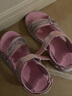 Skechers斯凱奇女童包頭涼鞋夏季童鞋兒童公主鞋嬰兒魔術(shù)貼閃燈鞋302965L 曬單實(shí)拍圖