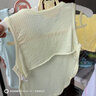 肚兜嬰兒睡覺(jué)護(hù)肚子防著涼背心夏季薄冰絲莫代爾a類新生寶寶肚圍 H186冰絲莫代爾半背肚兜黃色藍(lán)色 59碼 0-2個(gè)月寶寶 曬單實(shí)拍圖