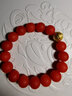 彩荷云南保山紅色手串柿子紅手串男女款石英巖處理 11mm手串 曬單實(shí)拍圖