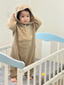 幼歌（YOUGE）嬰幼兒秋季保暖可愛(ài)純色爬服蓬松軟糯親膚寬松連身衣潮 曲奇摩卡 80cm 曬單實(shí)拍圖