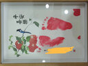 抓周 寶寶周歲手足印紀(jì)念百天滿月抓周印泥相框手印腳印留念一歲一禮 A4【蘋果】平安喜樂 曬單實(shí)拍圖