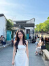 她芙（tafu）品牌女裝吊帶連衣裙女2025夏季新款赫本小個子法式氣質(zhì)顯瘦中長裙 白色 M 曬單實拍圖